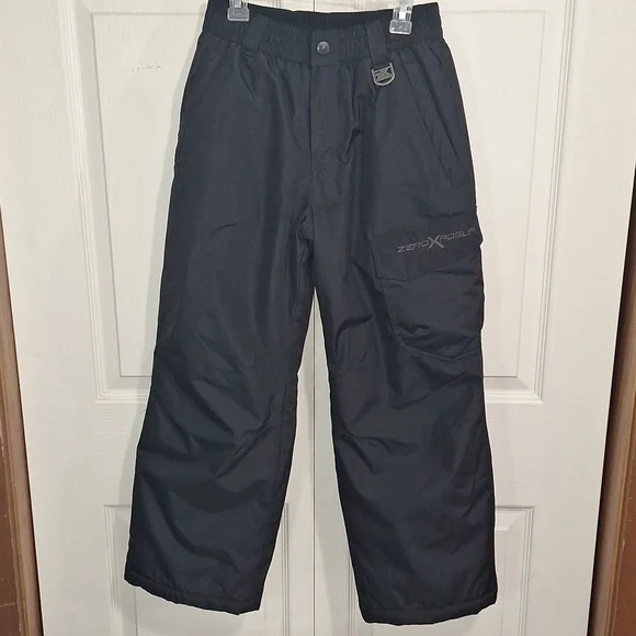 Zero Xposur zip closure snow ski pants - M 10-12 - lined black - Picture 1 of 7